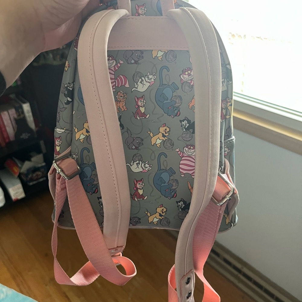 Loungefly Gray and Pink Disney Cats Backpack - Picture 3 of 5